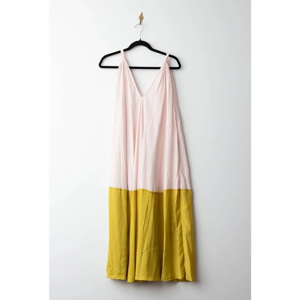 TOME x RTR Watercolor Pleated Midi Dress